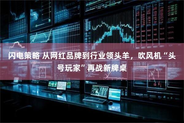 闪电策略 从网红品牌到行业领头羊，吹风机“头号玩家”再战新牌桌