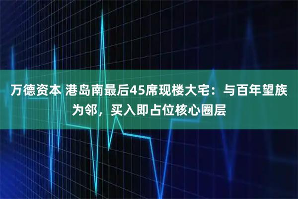 万德资本 港岛南最后45席现楼大宅：与百年望族为邻，买入即占位核心圈层